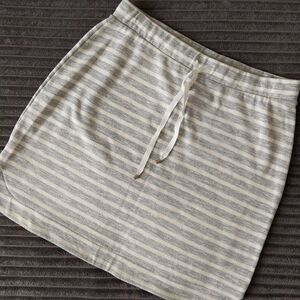 New Kenji Drawstring Striped Jersey Skirt M
